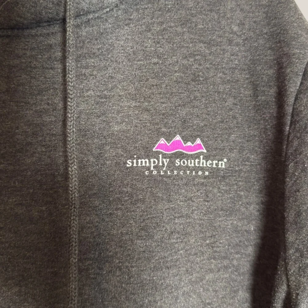 Unisex Simply Southern Grey Hoodie with Mountain Logo - Large - Picture 4 of 6